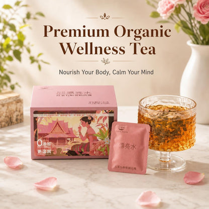 organic black tea with Dendrobium, Polygonatum and rose — front label with USDA and China organic certification