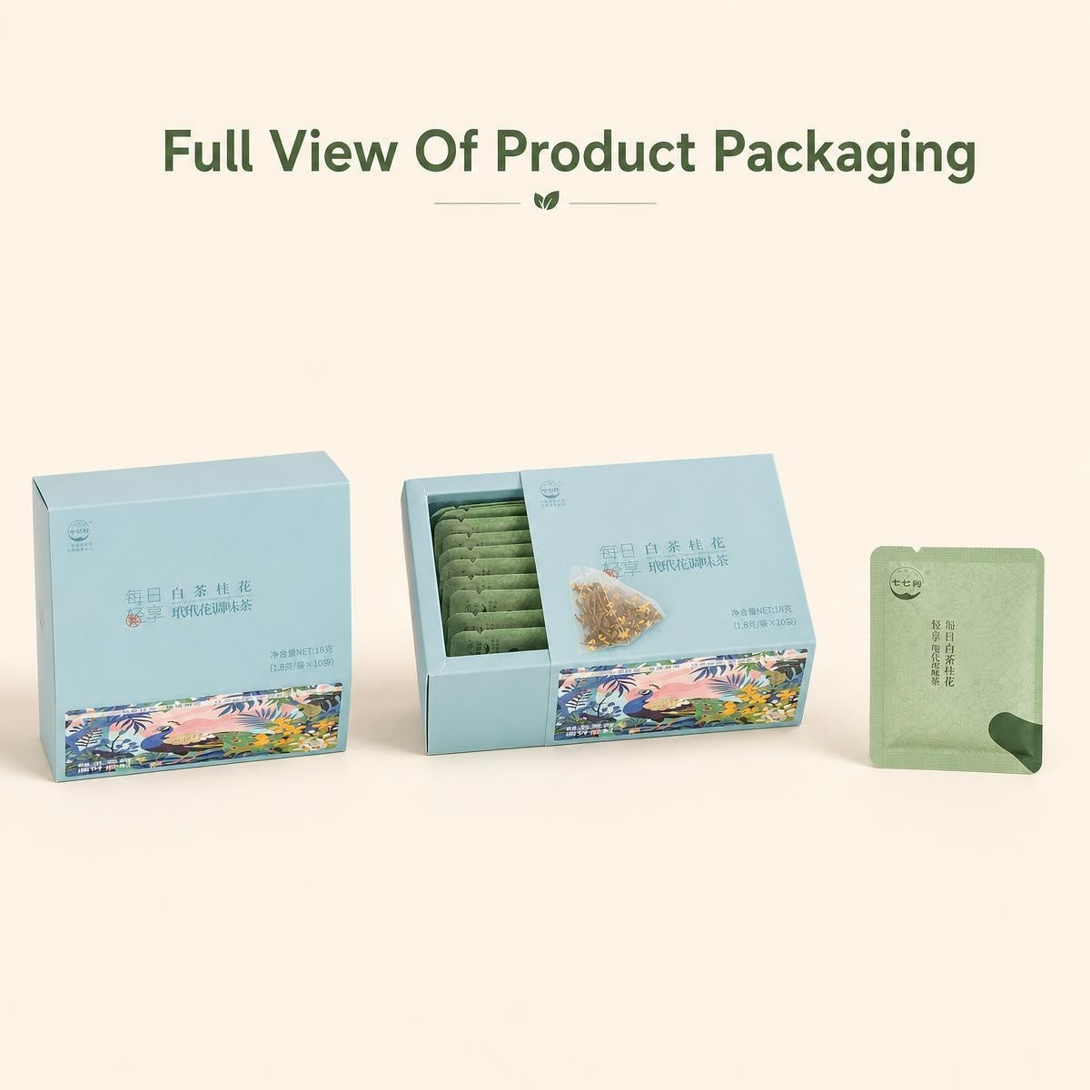organic white tea with osmanthus and daidai flower — gift-ready packaging