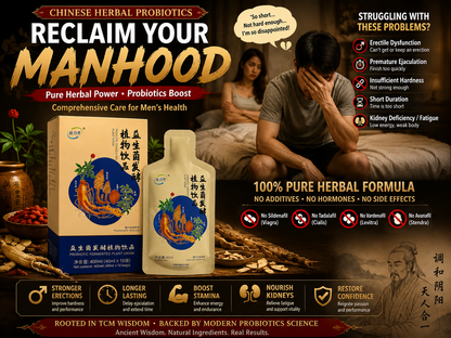 Yili Yang probiotics for daily men's wellness — back label with directions
