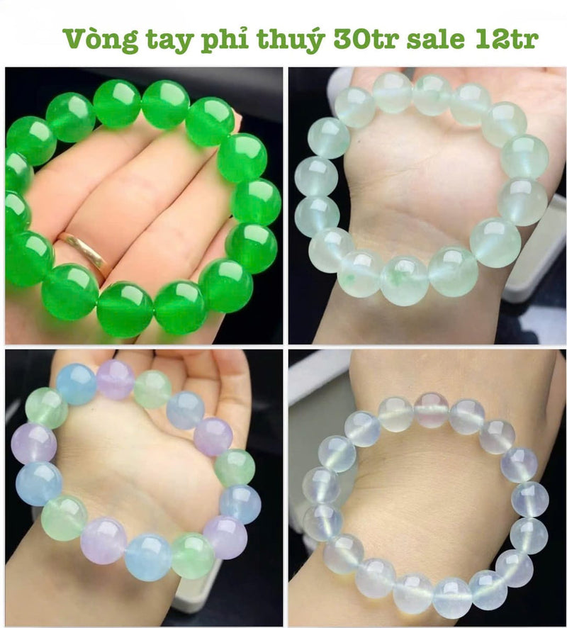 Bộ Sưu Tập Vòng Tay Chuỗi Hạt Phỉ Thúy Thiên Nhiên Tuyển Chọn