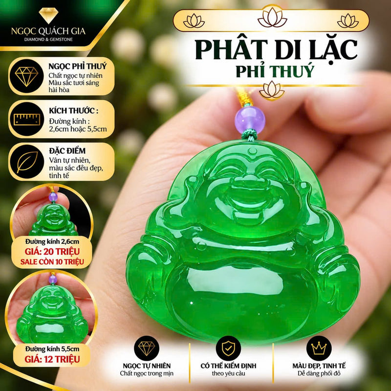 Mặt Phật Di Lặc Phỉ Thúy