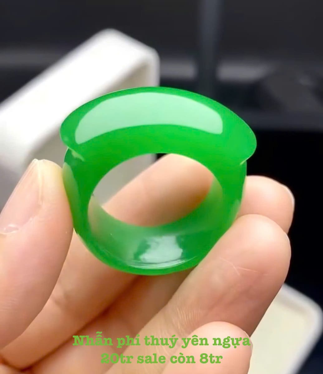 Nhẫn Nam Ngọc Phỉ Thúy Dáng Yên Ngựa Xanh Lý Cao Cấp - ảnh 1