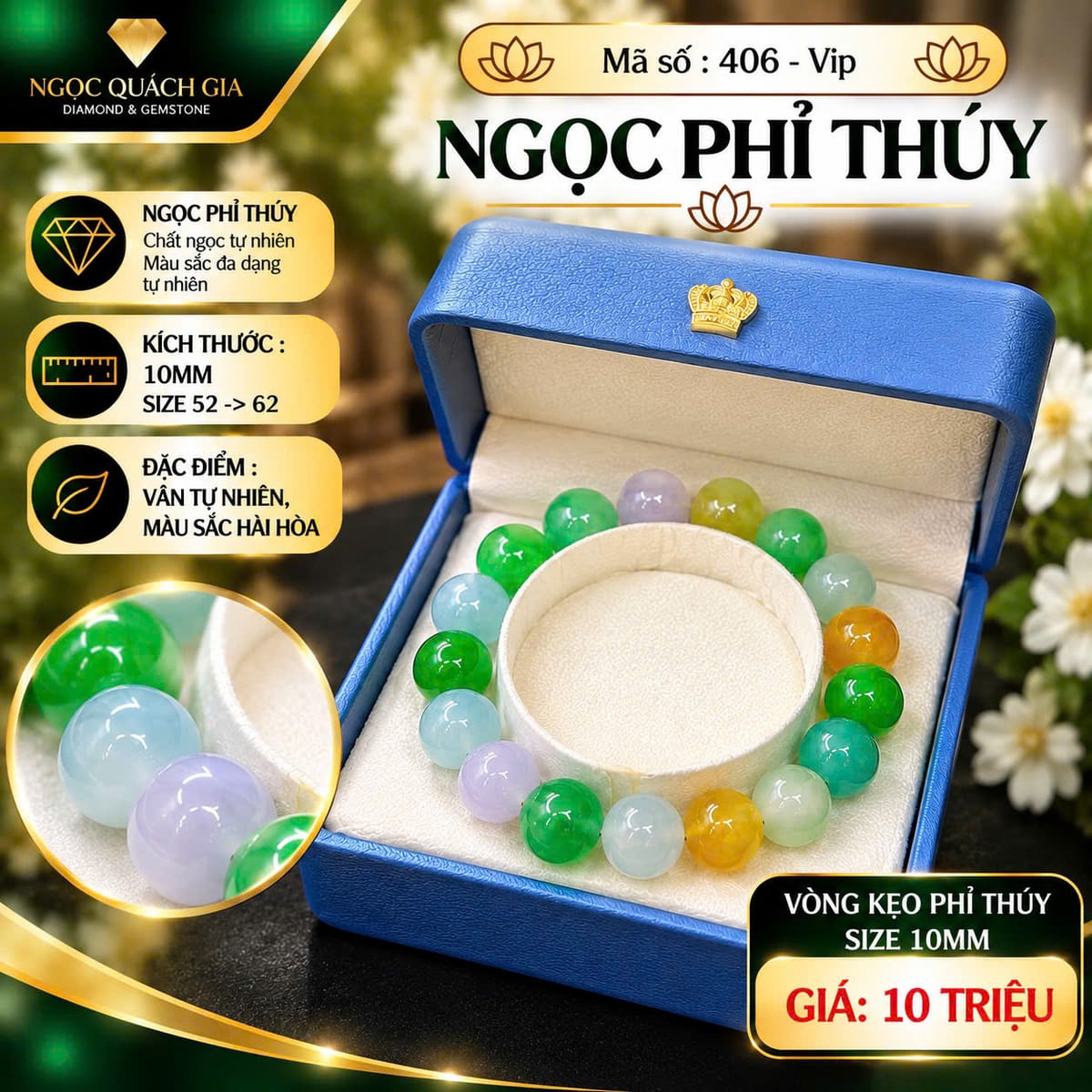 Vòng Kẹo Phỉ Thúy Đa Sắc VIP - ảnh 1